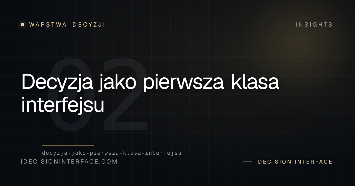 Decision as a first-class interface